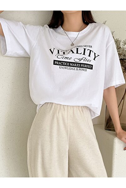 Jose Clothing تي شيرت مطبوع بأكمام قصيرة وقصة كبيرة الحجم