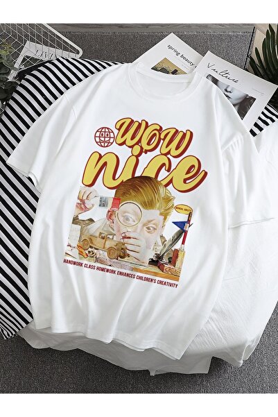 Jose Clothing Tricou imprimat cu mânecă scurtă cu croială supradimensionată