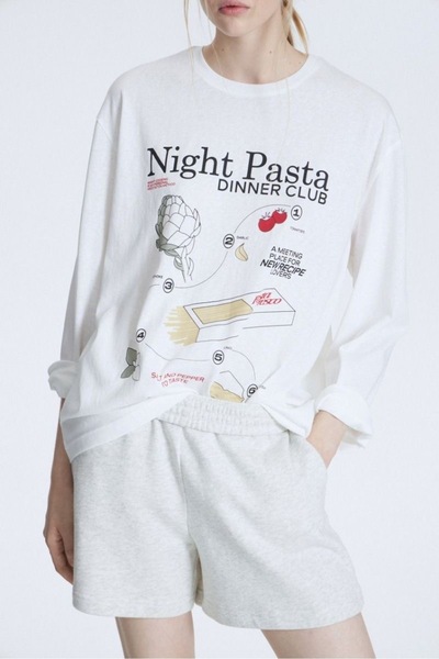 Jose Clothing Tricou imprimat cu mânecă scurtă cu croială supradimensionată