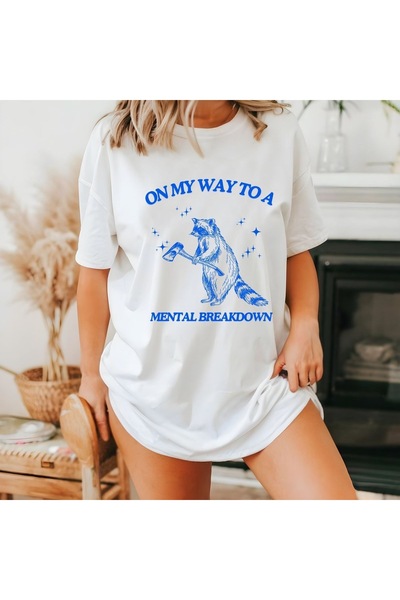 Jose Clothing Tricou imprimat cu mânecă scurtă cu croială supradimensionată