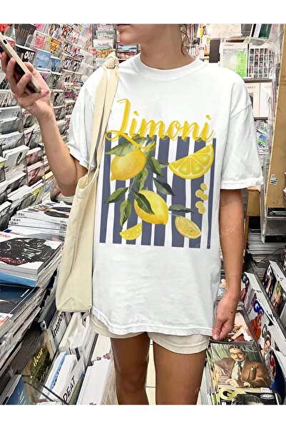 Bengi Clothing تي شيرت مطبوع بأكمام قصيرة وقصة كبيرة الحجم