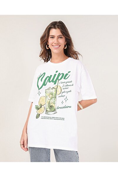 Jose Clothing Tricou imprimat cu mânecă scurtă cu croială supradimensionată