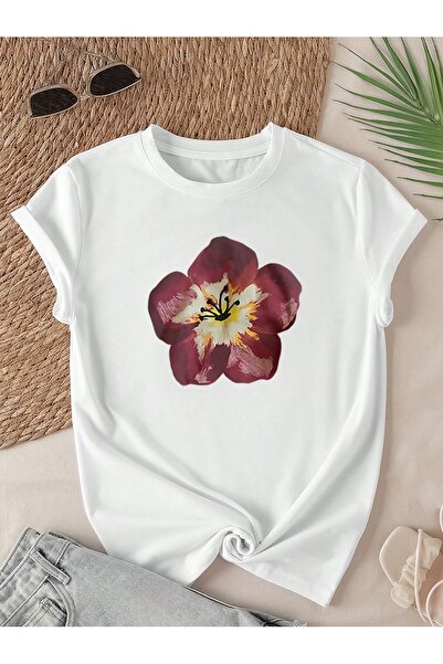 Bengi Clothing تي شيرت مطبوع بأكمام قصيرة وقصة كبيرة الحجم