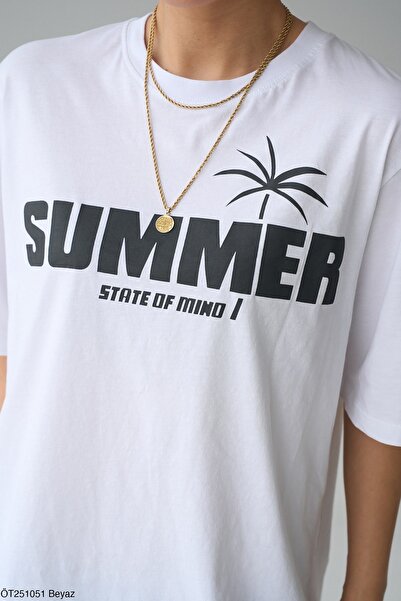 Jose Clothing Tricou imprimat cu mânecă scurtă cu croială supradimensionată