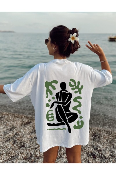 Jose Clothing تي شيرت مطبوع بأكمام قصيرة وقصة كبيرة الحجم