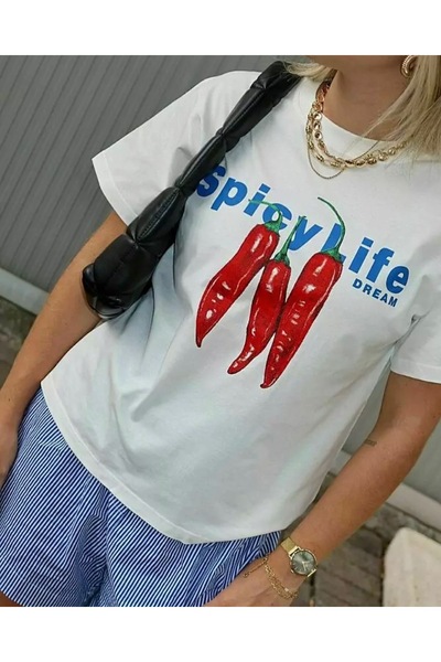 Jose Clothing Tricou imprimat cu mânecă scurtă cu croială supradimensionată