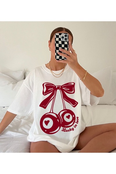 Jose Clothing Tricou imprimat cu mânecă scurtă cu croială supradimensionată