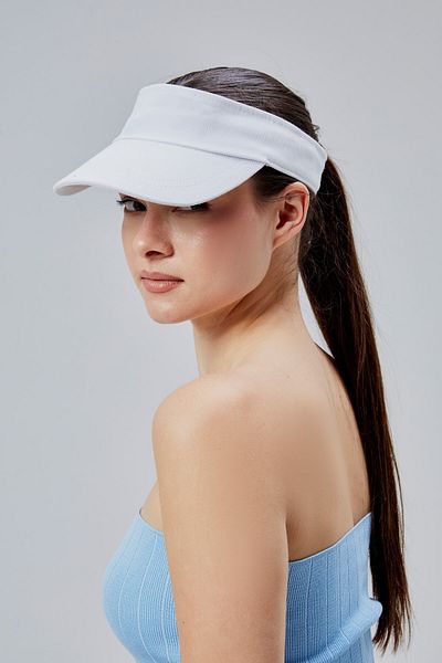 derikem Women's Basic Velcro Adjustable Tennis Visor Golf Cap Sunscreen Visor