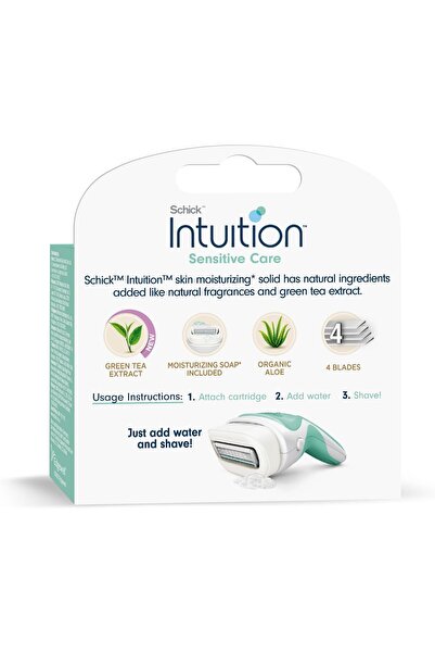 MQ Schick Intuition Sensitive Care Razor Refill Pack with Organic Aloe and Green Tea