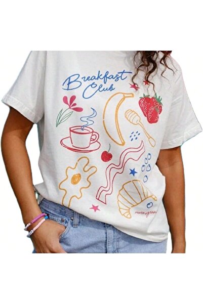 Jose Clothing Tricou imprimat cu mânecă scurtă cu croială supradimensionată