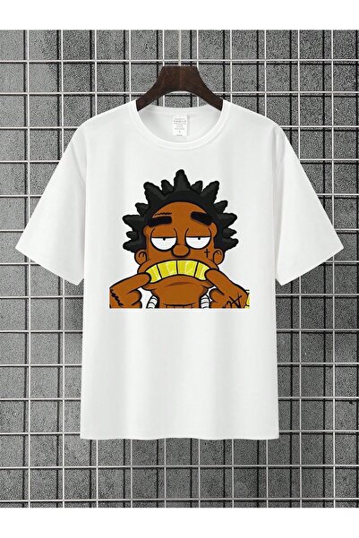 Bengi Clothing تي شيرت مطبوع بأكمام قصيرة وقصة كبيرة الحجم