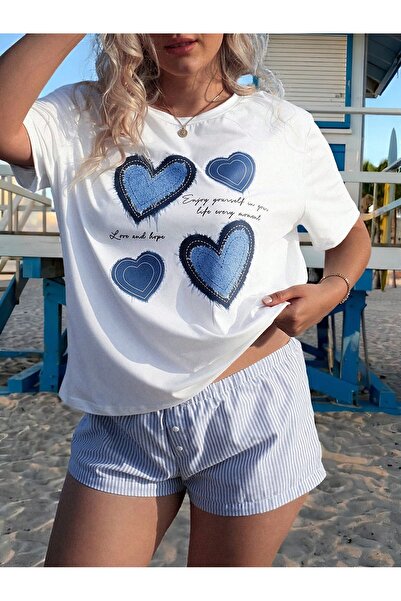 Bengi Clothing تي شيرت مطبوع بأكمام قصيرة وقصة كبيرة الحجم