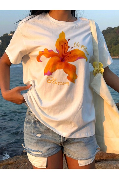 Jose Clothing Tricou imprimat cu mânecă scurtă cu croială supradimensionată