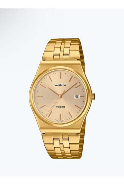 Casio General Watch with Gold Dial and Stainless Steel Strap Unisex MTP-B145G-9AVDF