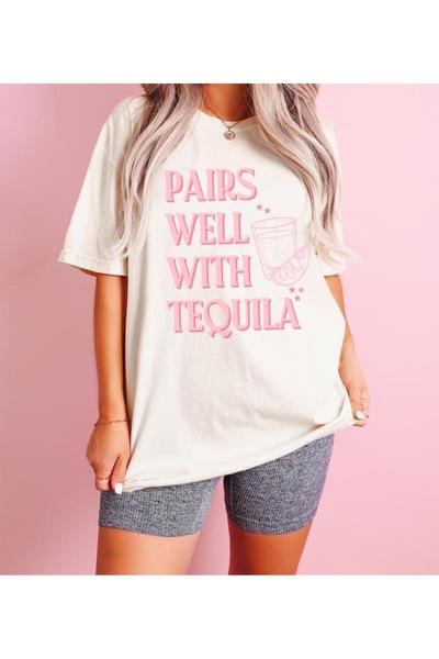 Jose Clothing Tricou imprimat cu mânecă scurtă cu croială supradimensionată