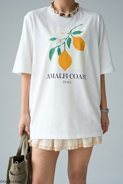 Bengi Clothing تي شيرت مطبوع بأكمام قصيرة وقصة كبيرة الحجم