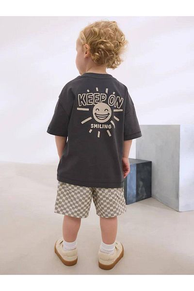 MİO Set tricou și pantaloni scurți din bumbac pentru băiat