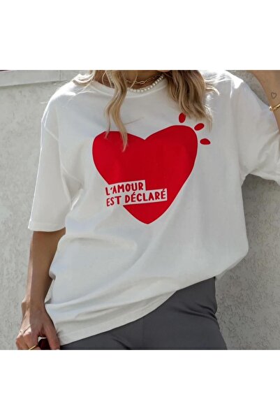 Bengi Clothing تي شيرت مطبوع بأكمام قصيرة وقصة كبيرة الحجم