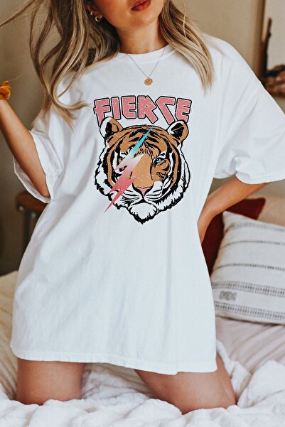 Jose Clothing Tricou imprimat cu mânecă scurtă cu croială supradimensionată