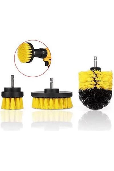 STOREMAX Ntwork 3-Piece Drill Bit Cleaning Brush Set – Bathroom, Bathtub, Shower Cabin, Car Wheel and Seat t