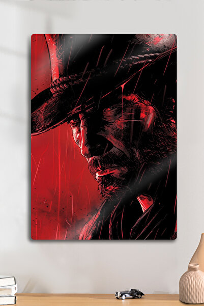 DekorHane Pictură de perete lucioasă cu imprimare metalică - RDR2 - Red Dead Redemption 2