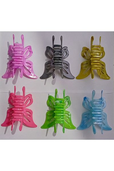 Srctech Set of 6 Mixed Color Butterfly Figured Latch Buckles