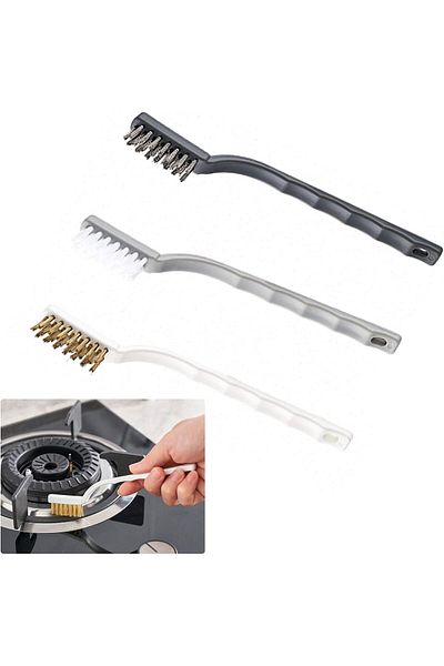STOREMAX Ntwork Home 3-Piece Wire Brush Cleaning for Aspirator, Cooker, Bathroom, Faucet, Shower Cabin, Sink, Oven