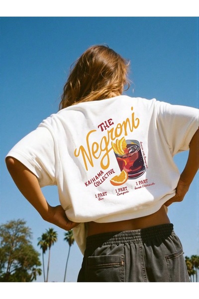 Jose Clothing تي شيرت مطبوع بأكمام قصيرة وقصة كبيرة الحجم