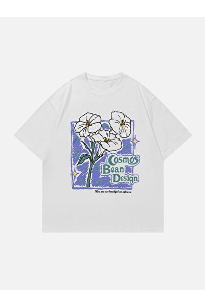 Jose Clothing Tricou imprimat cu mânecă scurtă cu croială supradimensionată