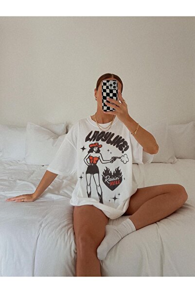 Bengi Clothing Футболка з принтом оверсайз з коротким рукавом