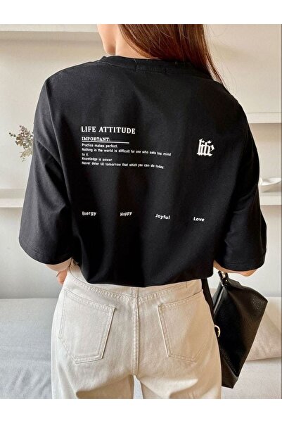 Jose Clothing Tricou imprimat cu mânecă scurtă cu croială supradimensionată