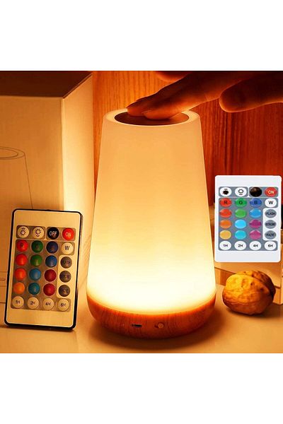 Generic مصباح ليلي LED، مصباح طاولة بجانب السرير لغرفة الأطفال وغرفة النوم في الهواء الطلق، مصباح مكتب قابل للتعتيم للعناية بالعين