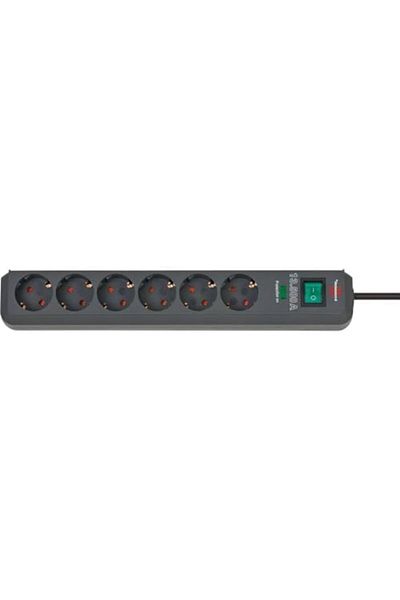 STOREMAX Svticaret Eco Series 6-Plus Group Socket, High Voltage Protected (with Switch and 5 m Cable,