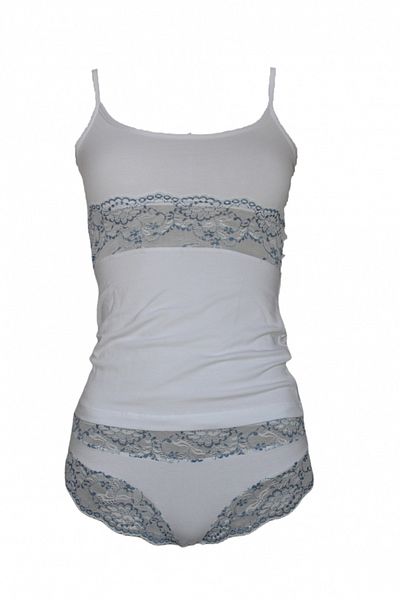 Magic dream Magic dream women's tank top and panties set, model 8164, White M INTL