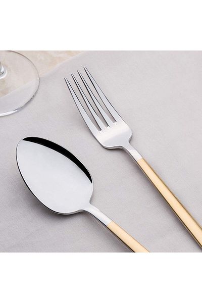 STOREMAX Dalyan Gold Satin 30 Piece Small Family Set