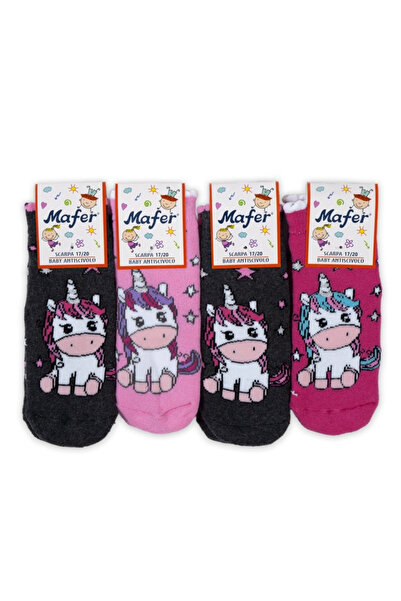 Mafer Комплект от 6 детски чорапи с неплъзгащо се покритие, Mafer BAN6552 Мно...