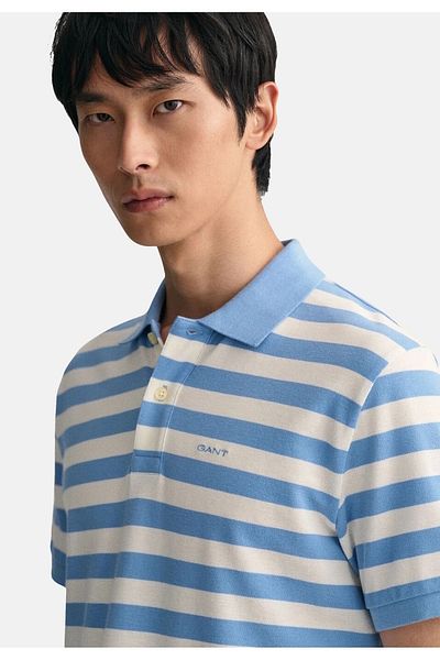 Gant Poloshirt Gestreiftes Pique Polo Kurzarmshirt