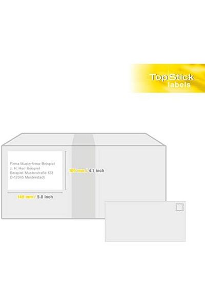 ÇAĞUR Çağur 8717 Universal Labels, 100 Sheets, 105 X 148 Mm, A4 Pieces Per Sheet, 400 Pieces, Self