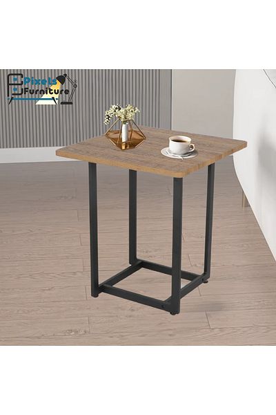 PixelsFurniture Pixel Furniture Square Side Table for Sofa and Bed, Solid Metal Base Table