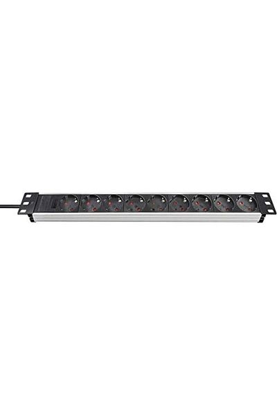 STOREMAX Cmllashop Alu-Line 19 " Multi-Socket 9-Fold – Steckerleiste High Quality Aluminum (2 m Cable)