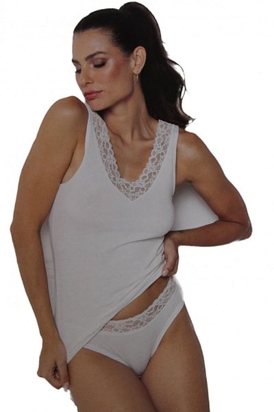 Magic dream Women's tank top and panties set Magic dream, model 8142, White S INTL