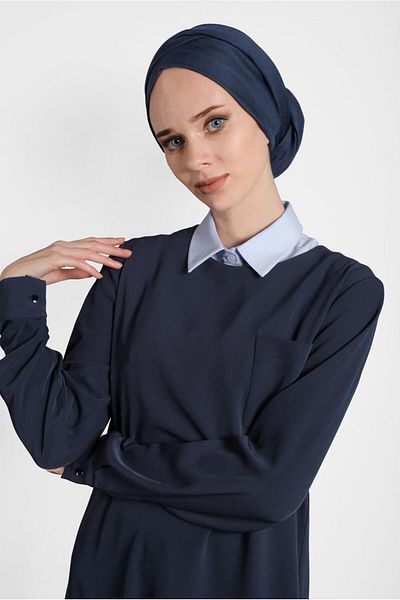 Alvina 40169 Model Basic Tunic - Side Slit