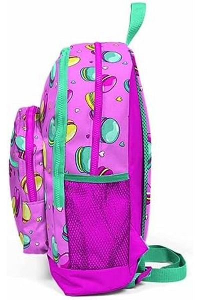 STOREMAX Sellbuystore High Kids Light Pink Macaron Patterned Four Compartment School Backpack 23462 10535