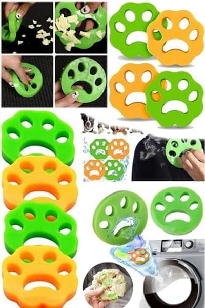 STOREMAX Ntwork Paw Designed Lint Collector Pet Lint Collector Washing Machine Lint Ball