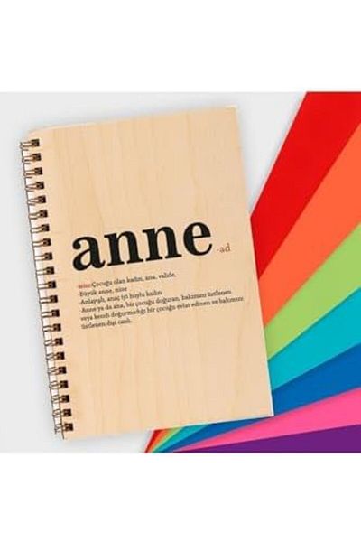 STOREMAX Sellbuystore Mother's Day Gift 8 cm X 12 cm Dimensions Unlined 48 Sheets with Wooden Cover