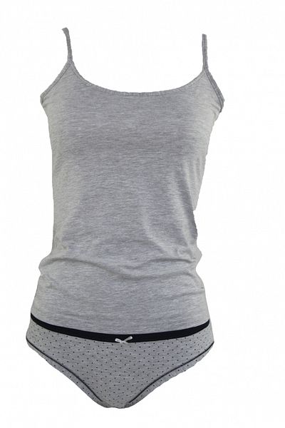 Magic dream Magic dream women's tank top and panties set, model 8144 Grey M INTL