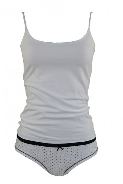 Magic dream Magic dream women's tank top and panties set, model 8142 White XL INTL