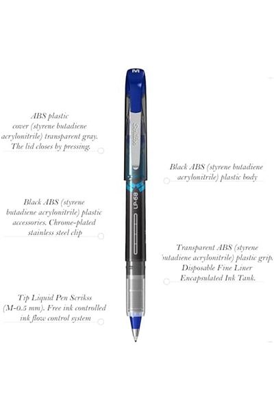 STOREMAX Sellbuystore Office Lp68 Liquid Pen 12 Pack Blue 0.7 mm 1053513