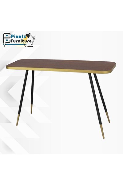 PixelsFurniture Pixel Furniture Console Table, Entryway with Wood Top and Metal Ends, Versatile