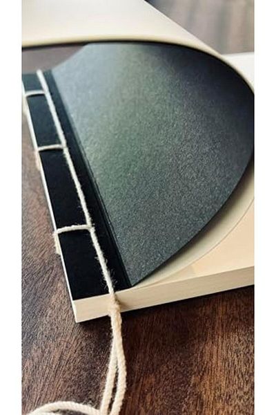 STOREMAX Svticaret Promotion Retro Thread Hardcover 100% Handcrafted Unlined Notebook (Black Cover) Mhm 10535